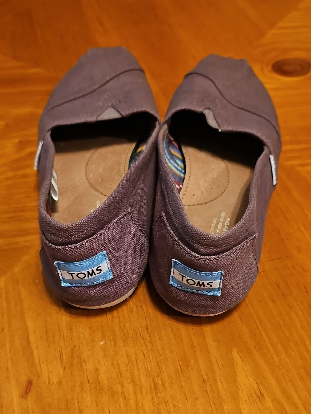 Toms Slip-On Shoes in Brown Fabric - Picture 2 of 5